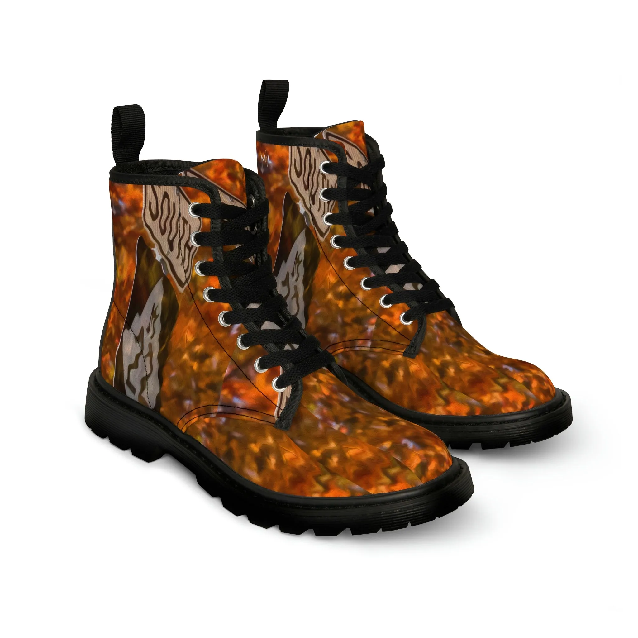 M22 Impressionist Women's Canvas Art Boots