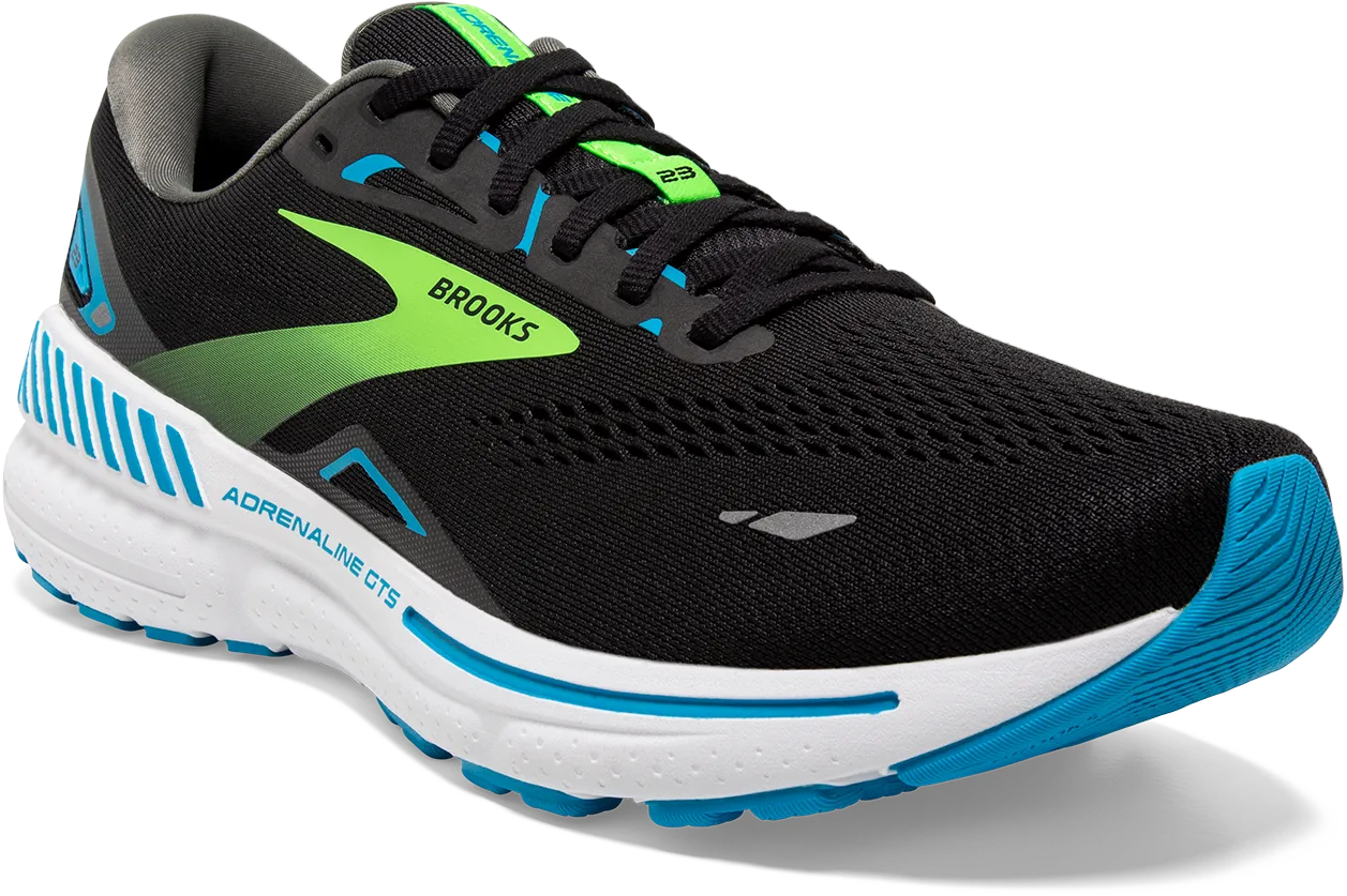 Men's Adrenaline GTS 23 WIDE (006 - Black/Hawaiian Ocean/Green)