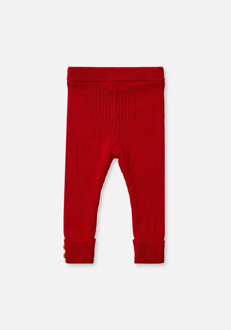 Miann & Co Kids - Texture Rib Legging - Raspberry