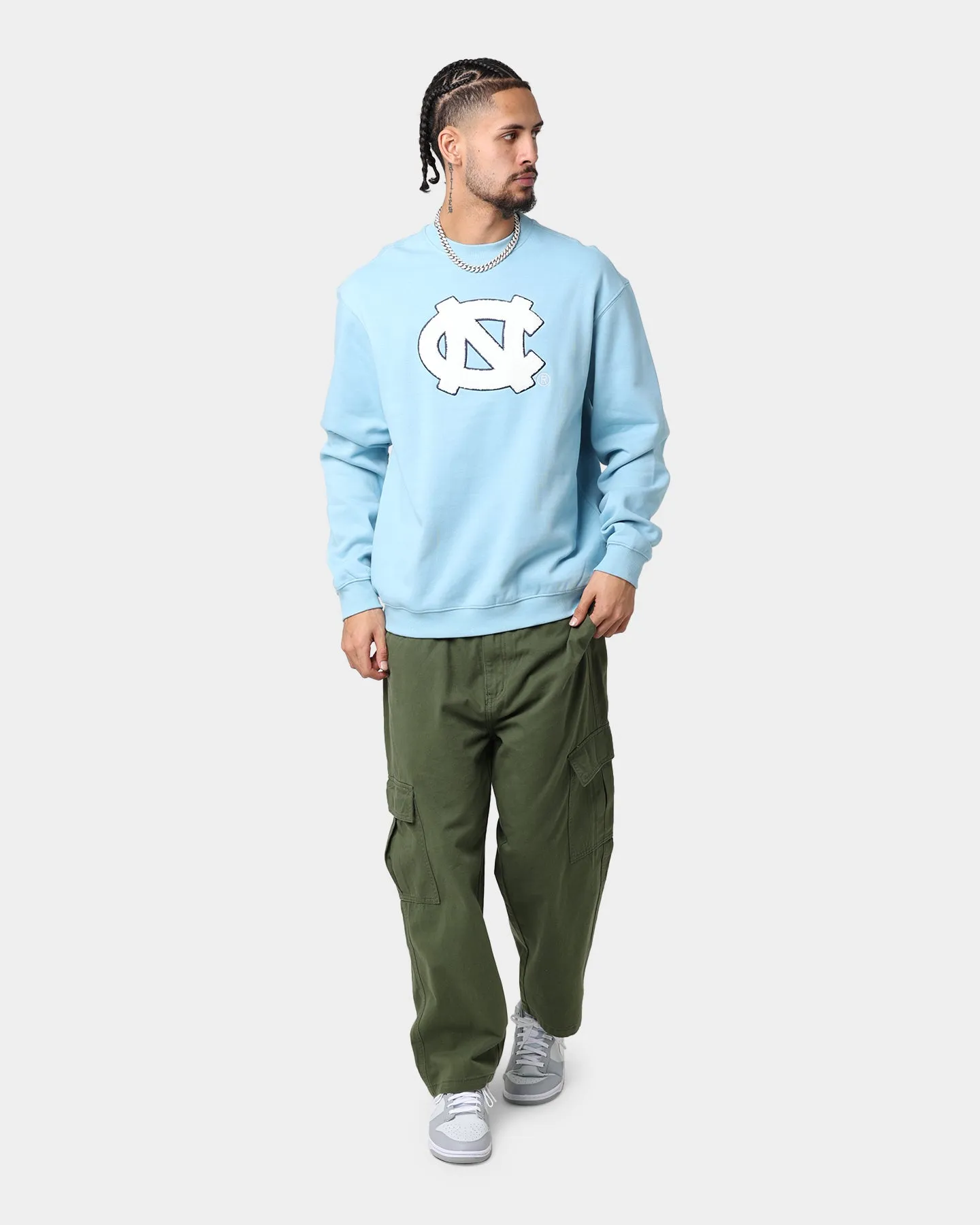 National Collegiate Athletic Association UNC Team Logo Chenille Crewneck Carolina Blue