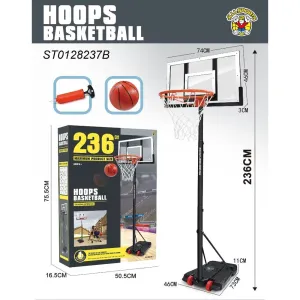 (Net) Adjustable Kids' Basketball Hoop Set - Portable Outdoor Game Toy