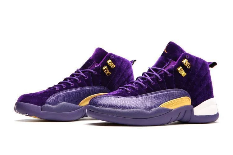 Nike Air Jordan 12 Retro Purple Velvet Shoes Basketball Men !!! CYBER MONDAY SALE !!!