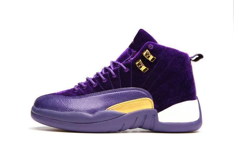 Nike Air Jordan 12 Retro Purple Velvet Shoes Basketball Men !!! CYBER MONDAY SALE !!!