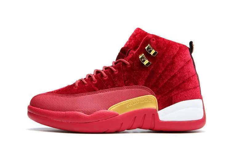 Nike Air Jordan 12 Retro Red Velvet Shoes Basketball Men !!! CYBER MONDAY SALE !!!