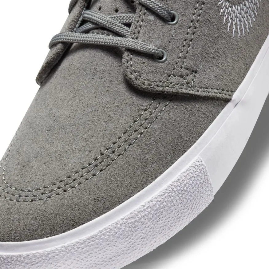 Nike SB Zoom Janoski Flyleather Remastered Skateboard Shoe - Tumbled Grey/White-Tumbled Grey-White