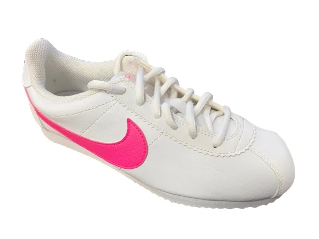 Nike scarpa sneakers da ragazza Cortez GS 749502 106 bianco-rosa