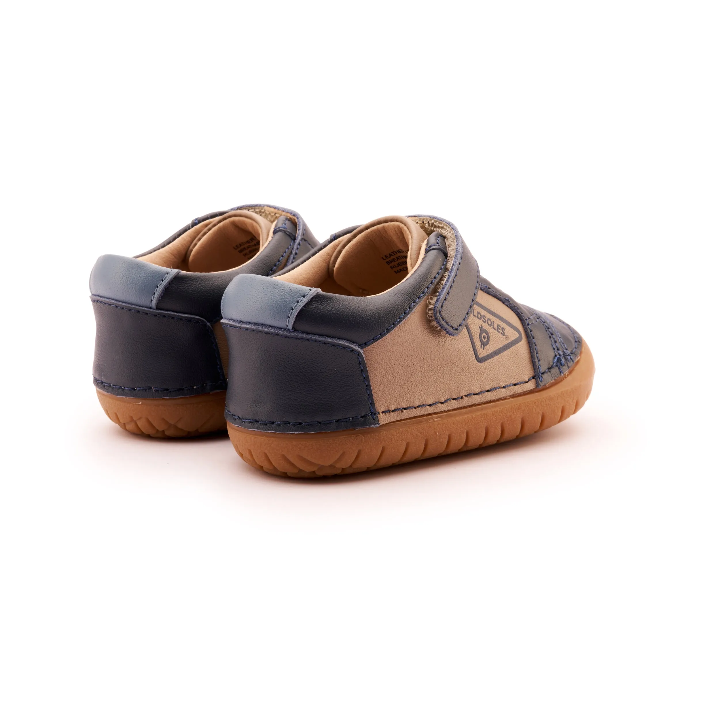 Old Soles Boy's & Girl's 4094 Badge Pave Casual Shoes - Taupe / Navy / Indigo