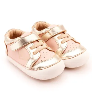 Old Soles Girl's 4094 Badge Pave Casual Shoes - Powder Pink / Gold / Glam Gold