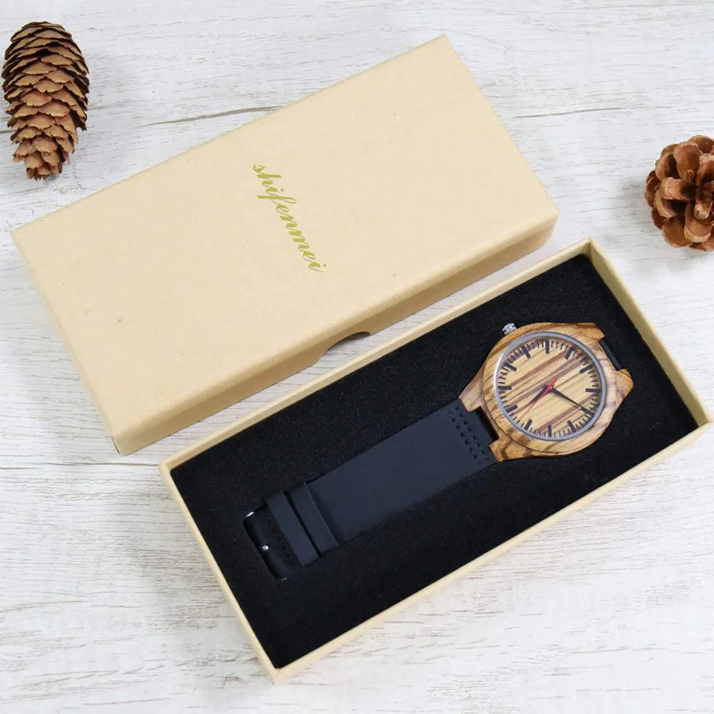 Personalized Gifts Customized Wood Watch for Men Women Husband Wife Groomsmen Birthday Wedding Anniversary Graduation Christmas