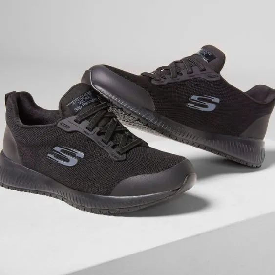 Skechers "WorkWear" Squad SR Black Trainer Shoe