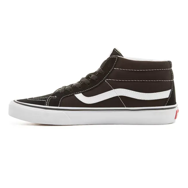 Vans scarpa sneakers alta in tela e camoscio SK8-Mid Reissue VN0A391F6BT nero-bianco