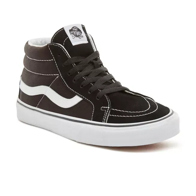 Vans scarpa sneakers alta in tela e camoscio SK8-Mid Reissue VN0A391F6BT nero-bianco