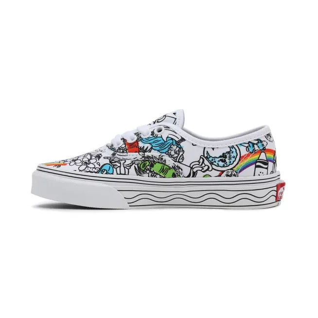 Vans scarpa sneakers da bambino Authentic tomaia in tela da disegnare a piacere VN0A3UIVARE DIY bianco