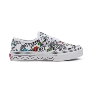 Vans scarpa sneakers da bambino Authentic tomaia in tela da disegnare a piacere VN0A3UIVARE DIY bianco