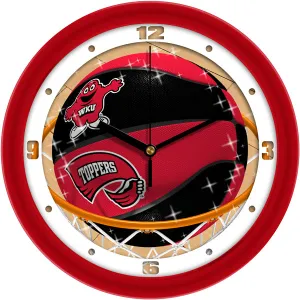 Western Kentucky Wall Clock - Basketball Slam Dunk