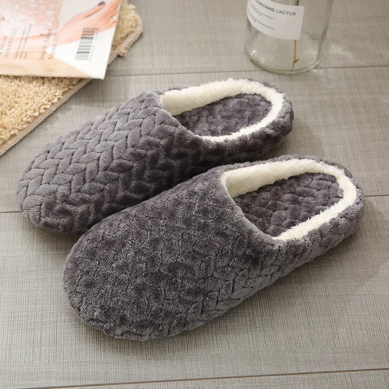 Women Indoor Slippers Warm Plush Lovers Home Slipper Anti Slip Autumn Winter Shoes Woman House Floor Soft Slient Slides SH072701