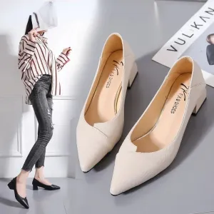 Women's Fashion Pumps Medium Heels Shoes - 188